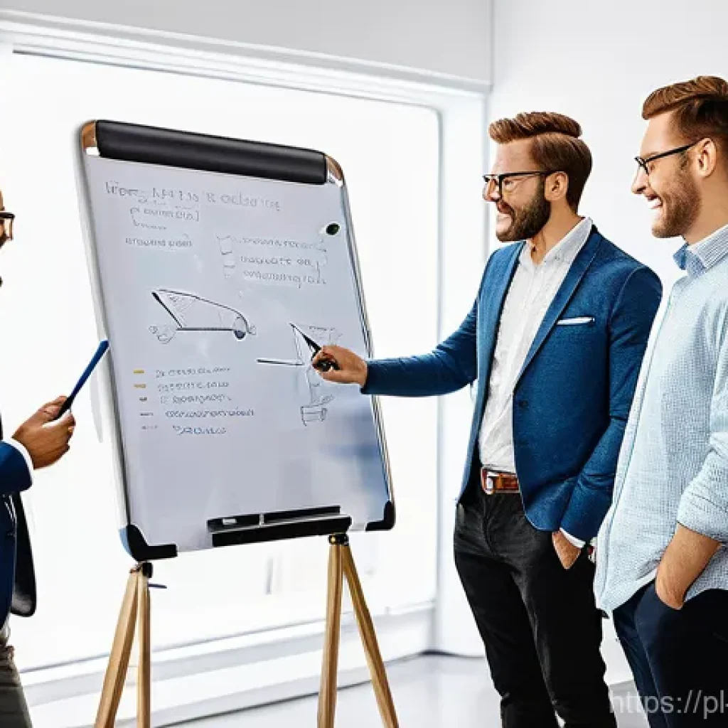 MVP와 고객 충성도 강화 전략 - **Prompt 1: The Iterative Journey of a Product (MVP Concept)**
    "A diverse group of five Polish e...